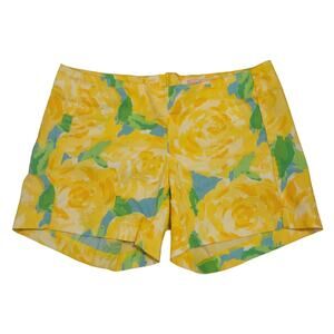 Lilly Pulitzer Deenie Yellow Rose Shorts Size 00